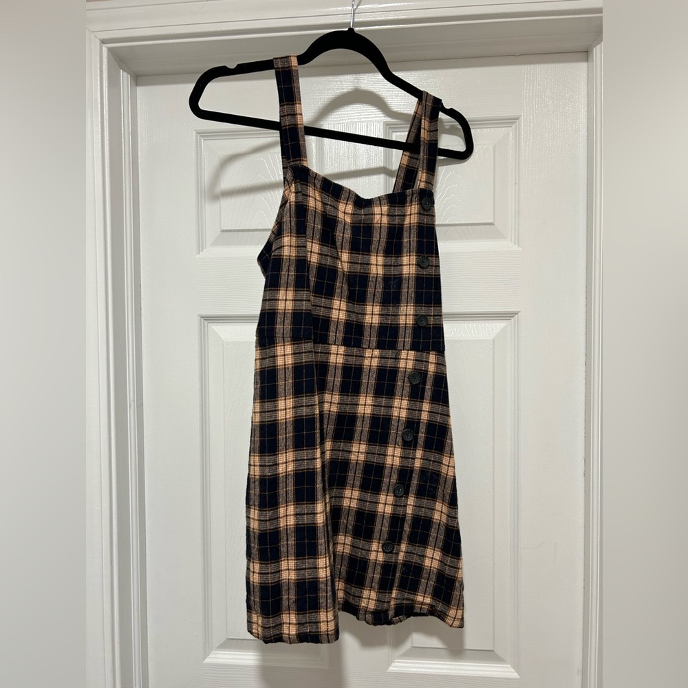 Wild Fable Flannel checkered overall dress
